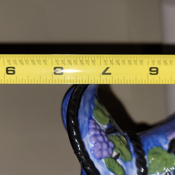 Vintage Hand Painted Pitcher Man & Grapes - Picture 13 of 16